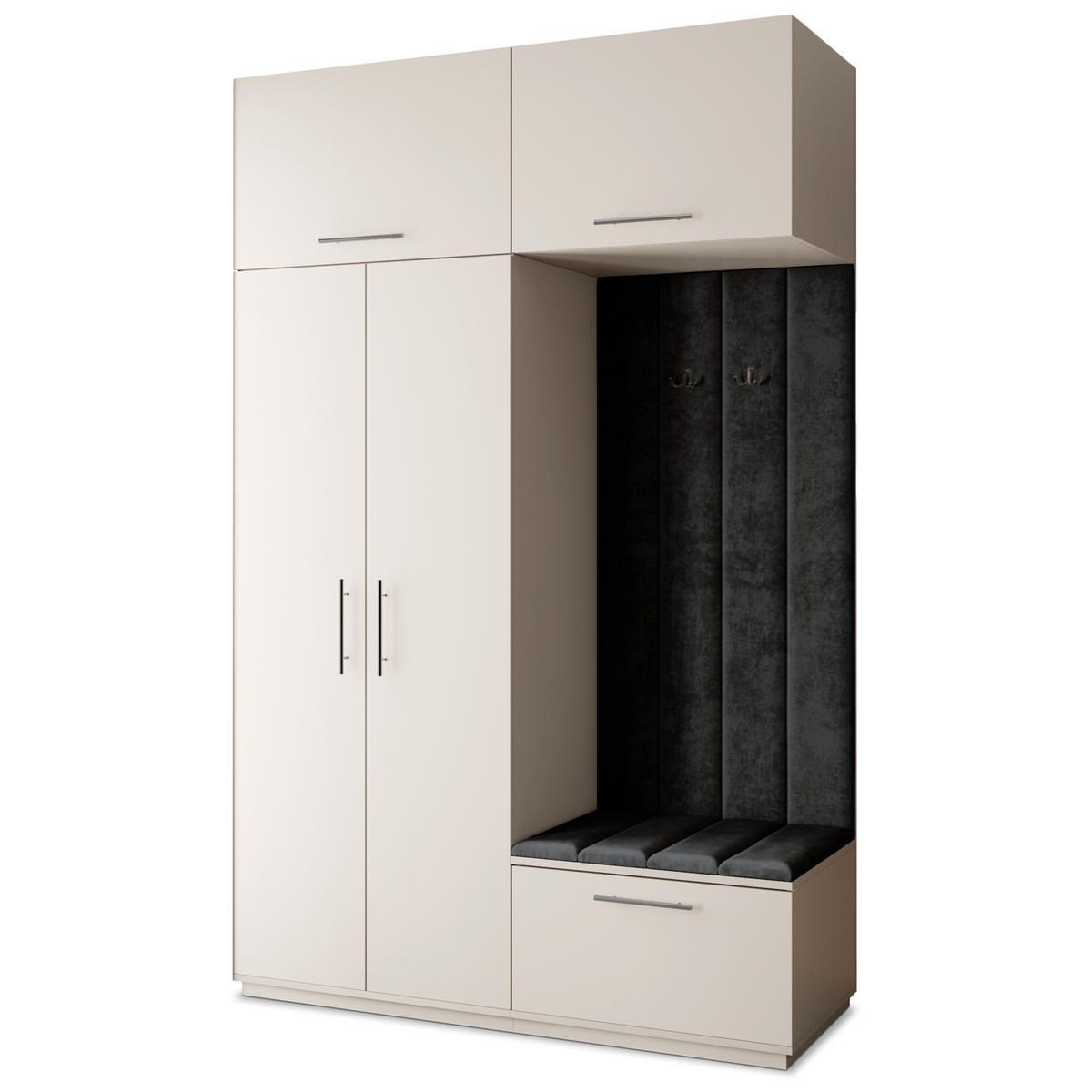 GARDEROBENSCHRANK REMA 150/240/60 cm Modern Kaschmir - Kaschmir, Holzwerkstoff (150/240/60cm) - MASSENO