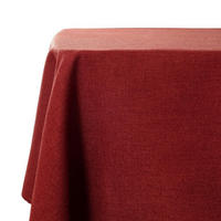 TISCHDECKE Weihnachtsrot 145 x 300 cm Leinenoptik Wasserdicht - Rot, Textil (300/145/1.5cm)