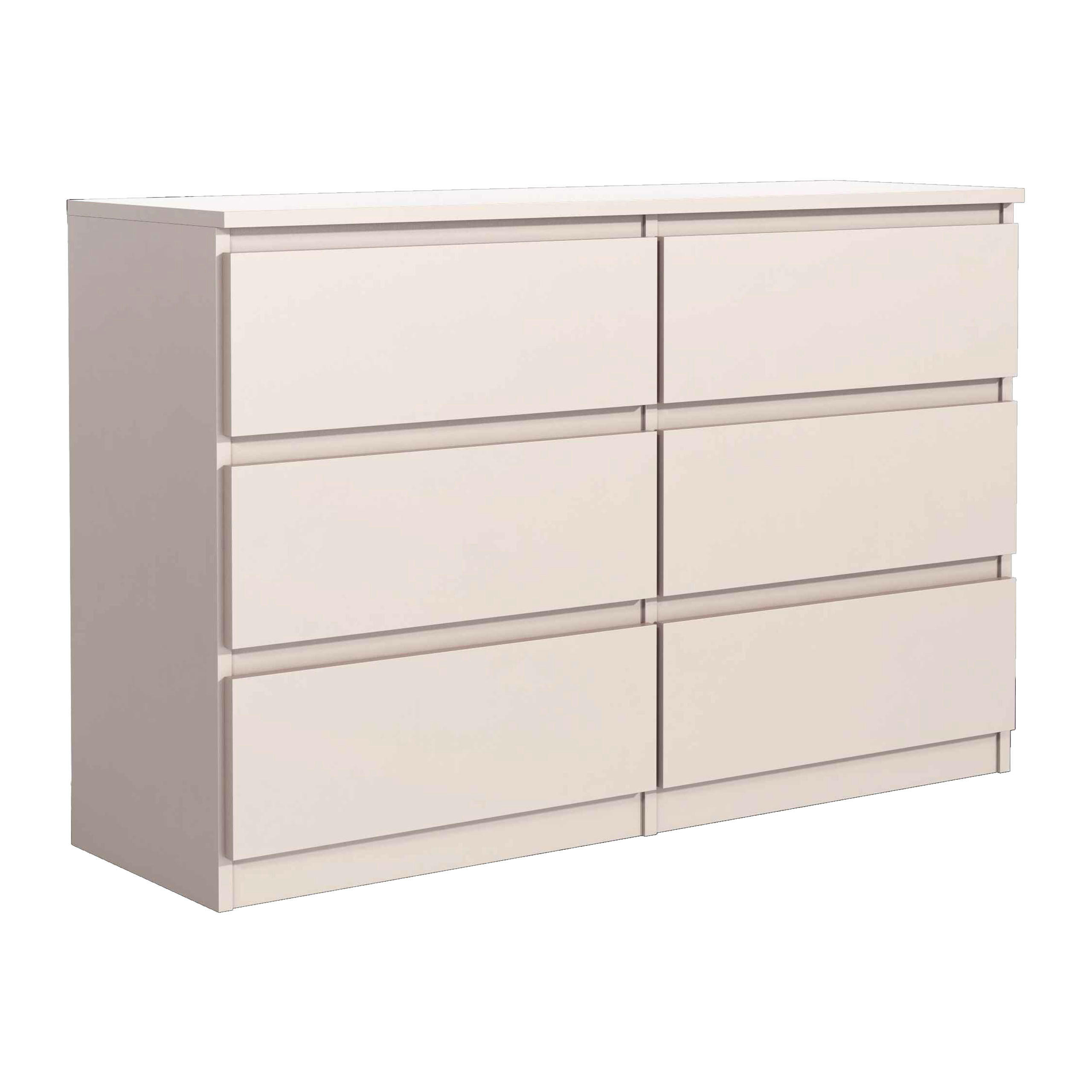 KOMMODE NUDO 138,5/78,5/39cm mit 6 Schubladen Türen Kaschmir - Kaschmir, Holzwerkstoff (138.5/78.5/39cm) - MASSENO