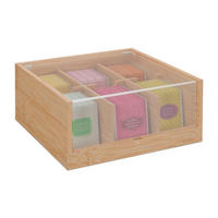 TEEBOX - Hellbraun, Holz/Kunststoff (22/9.5/21.5cm) - Relaxdays