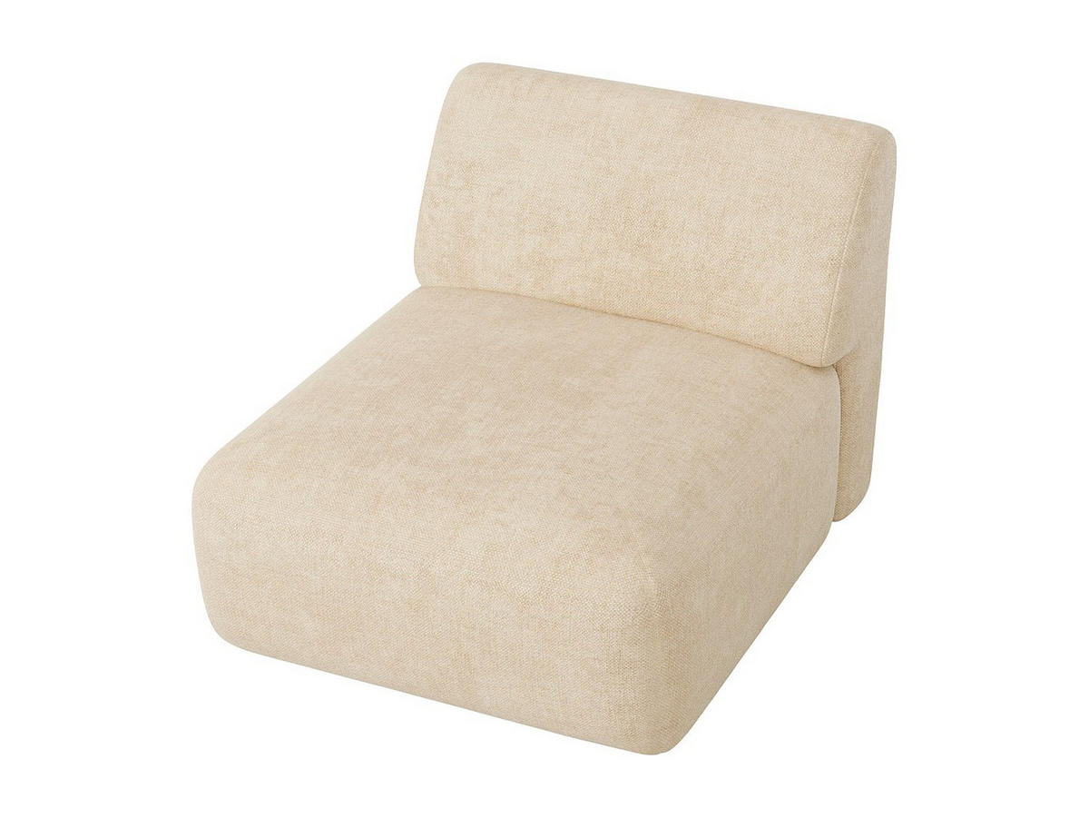 SESSEL mit gerader Rückenlehne - 1 Person - stoff - beige Pogni - Beige, Textil (75/73/97cm) - Vente-Unique