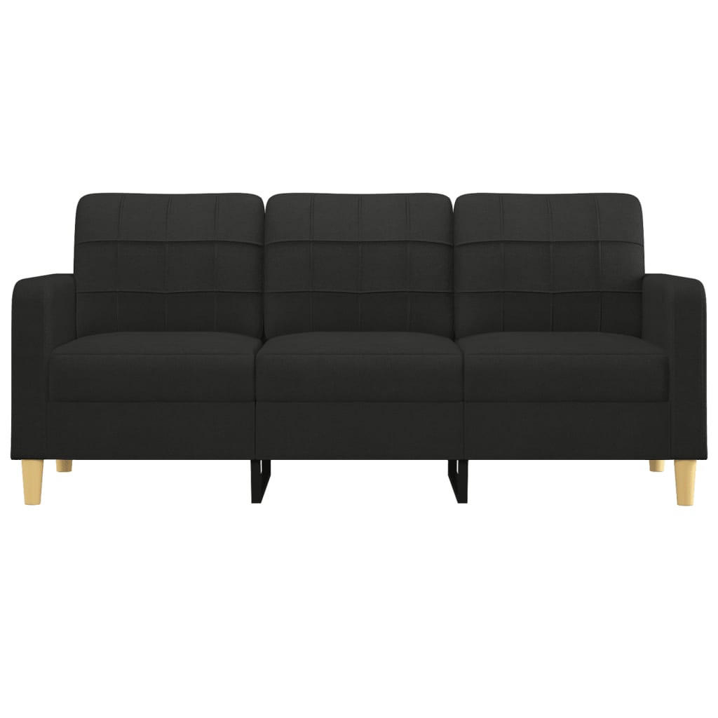 Thumbnail - Nettlife 3-Sitzer-Sofa, Schwarz, Textil, 198x80x77 cm, Wohnzimmer, Sofas & Couches, Sofas, 3-Sitzer Sofas
