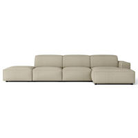 ROHOVÁ pohovka Sellmo, 344 cm - čierna/taupe, textil/plast (166/350cm) - Selsey