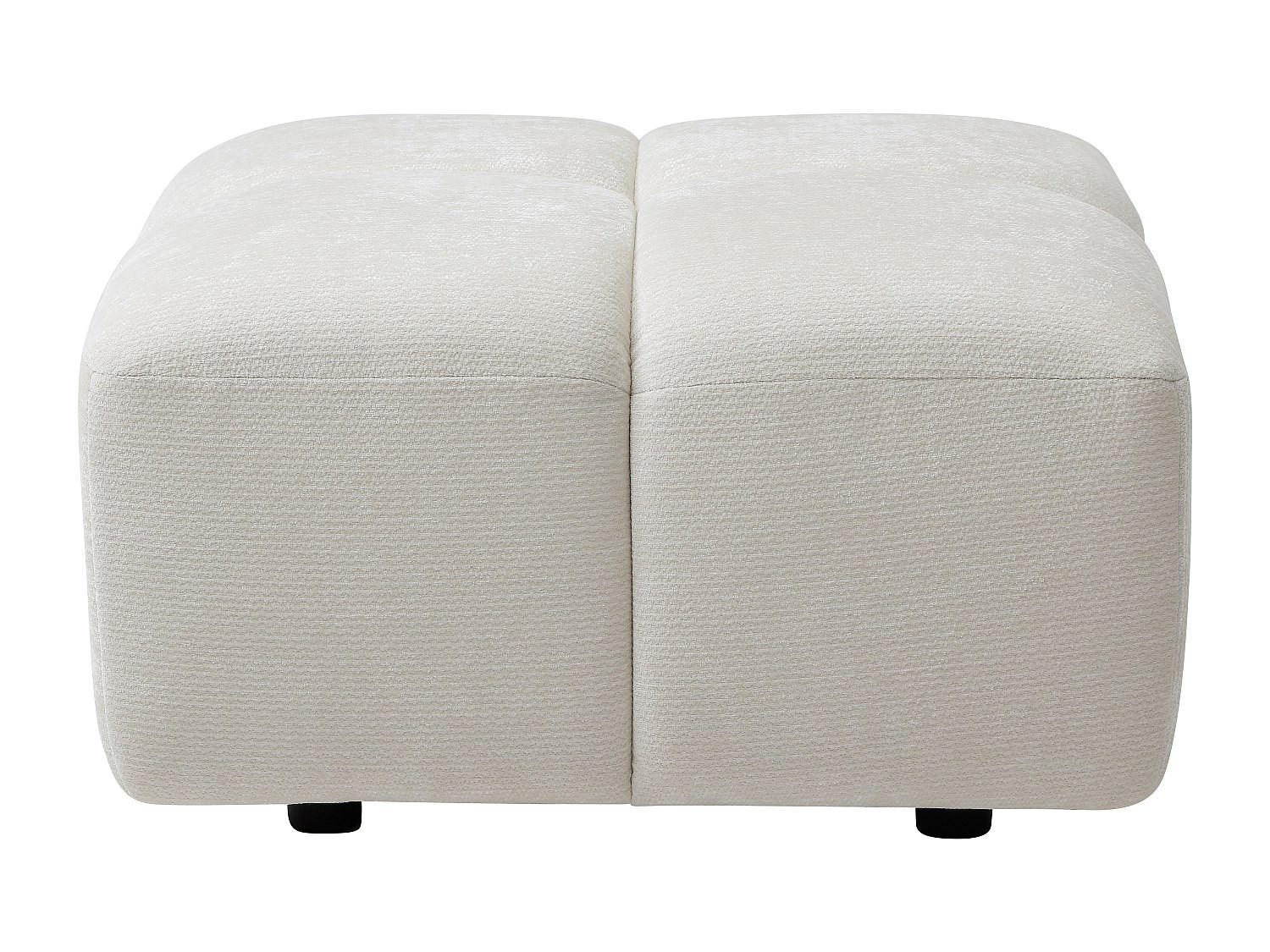 SITZHOCKER - 1 Person - Stoff - Gebrochenes Weiß - CARLIVI - Weiß, Textil (78/42/78cm) - Vente-Unique