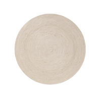 JUTENI tepih Jutta boja slonovače/zelena ø 115 cm okrugli - krem, tekstil/prirodni materijali (115/115cm) - benuta Pure