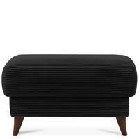 HOCKER GUSTAVO II, Schwarz - Schwarz/Braun, Holz/Holzwerkstoff (92/49/92cm) - KONSIMO®