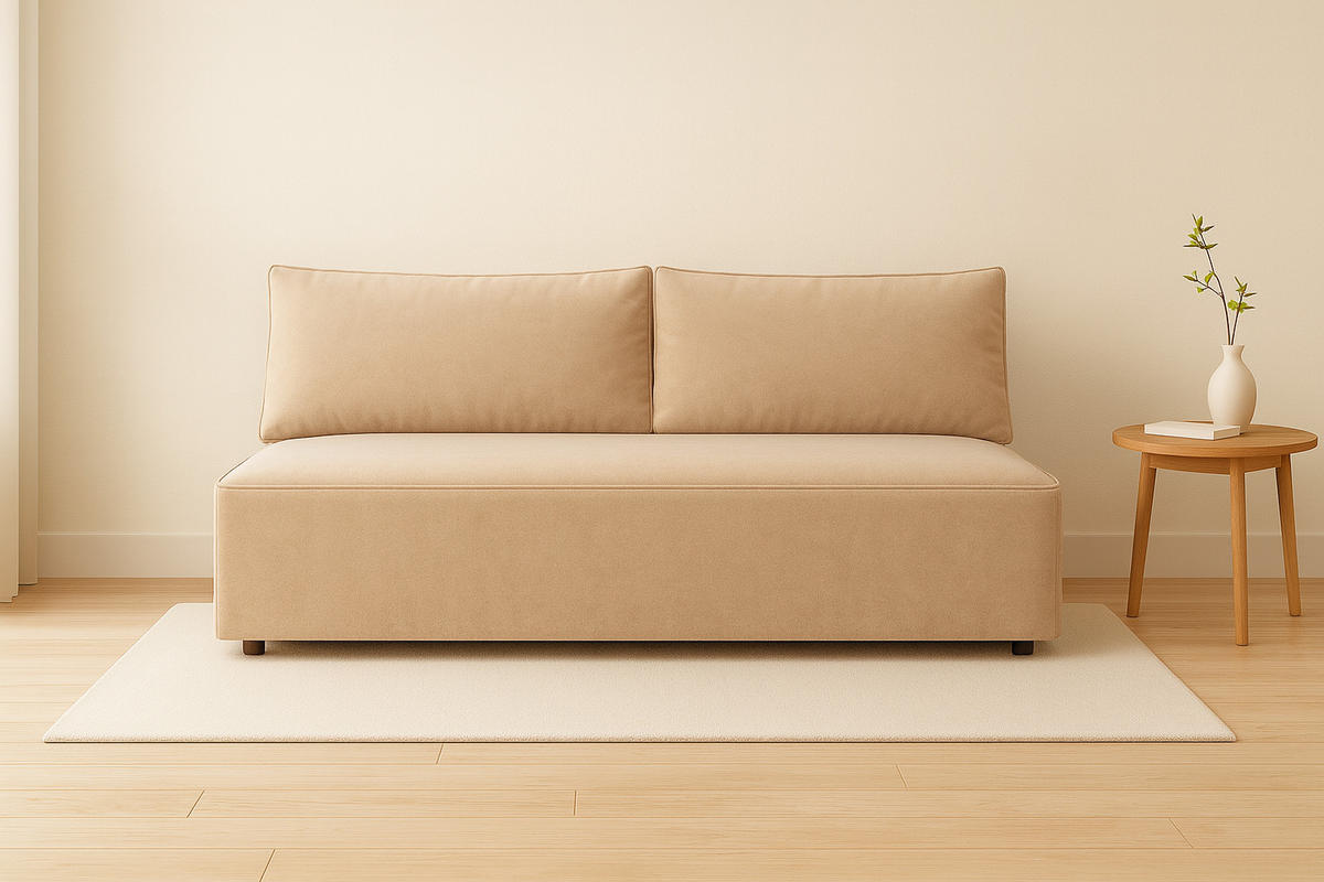 SCHLAFSOFA mit Bettkasten DUO, Stoff Salvador, Beige - Beige, Holz (198/89/90cm) - Kaiser Möbel