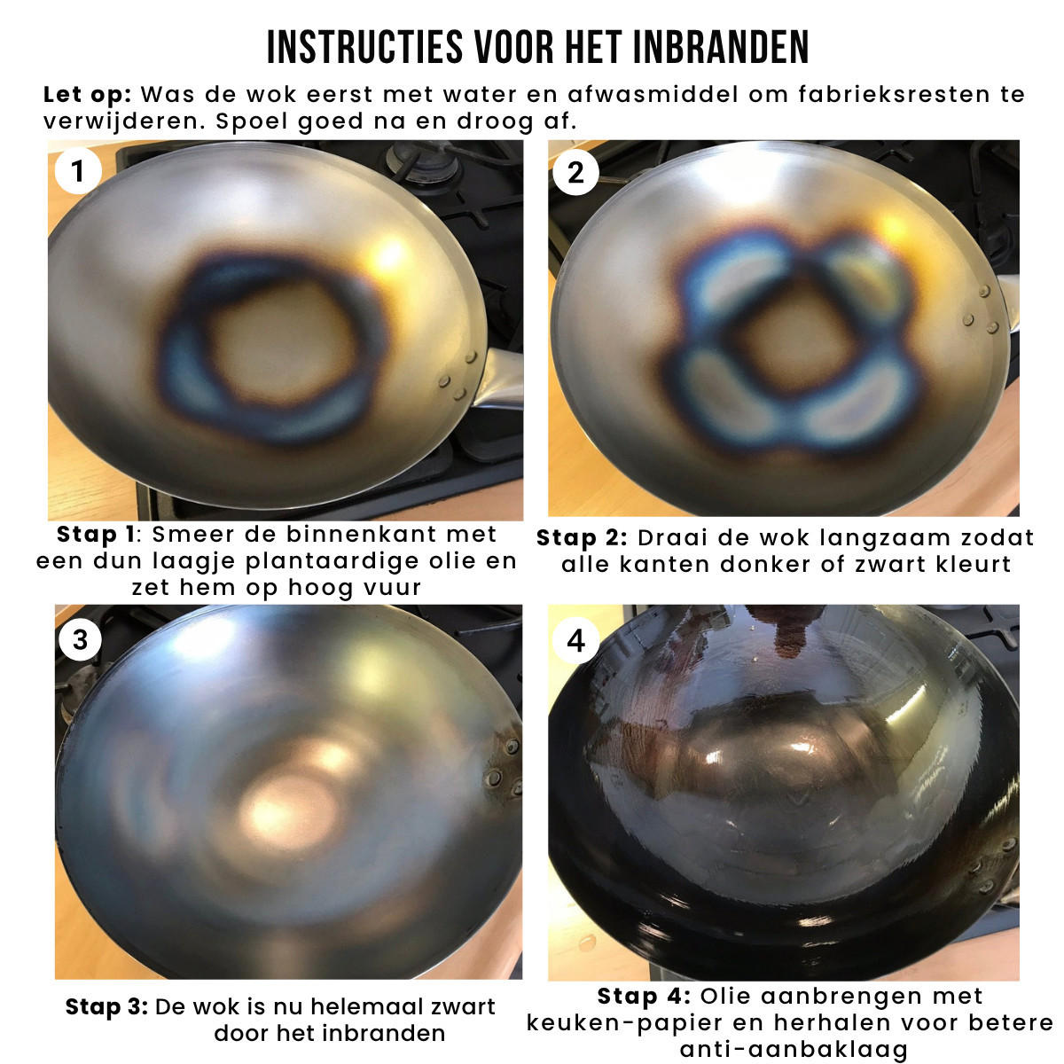 WOK-PFANNE Voccelli Carbonstahl - ø 25 cm - ohne Antihaftbeschichtung - Silberfarben, Metall (25cm) - Blackwell