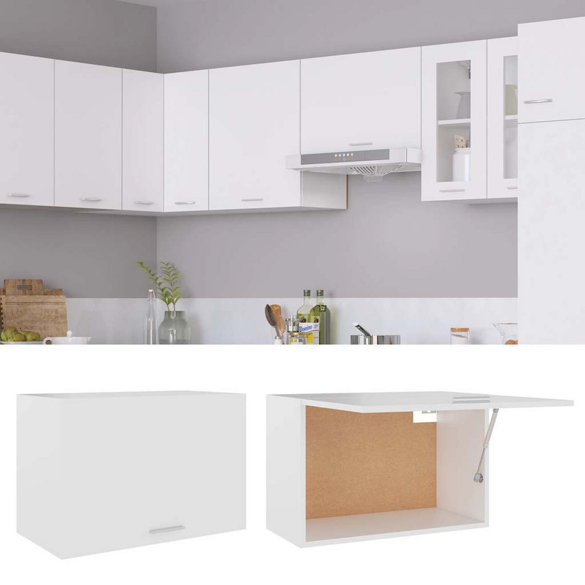 HÄNGESCHRANK Lyon Weiss 60/31/40 Cm Holzwerkstoff - Weiß, Holzwerkstoff (60/31/60cm) - vidaXL