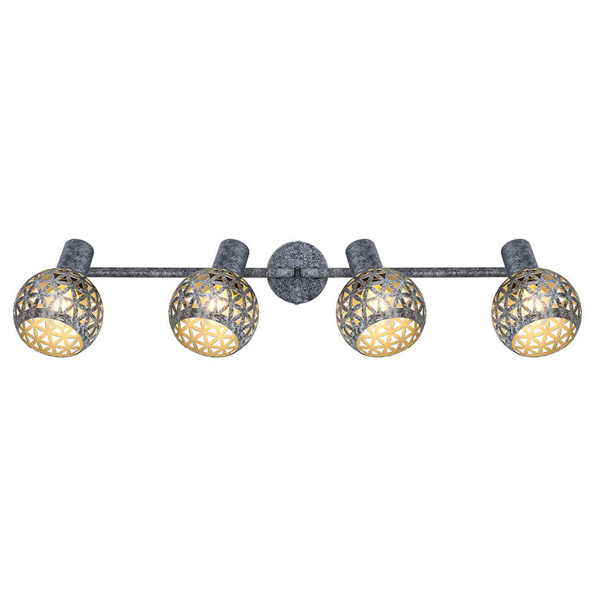 DECKENLEUCHTE Metall Grau antik LELA - Grau, Metall (75.2/10/20.5cm) - Globo Lighting