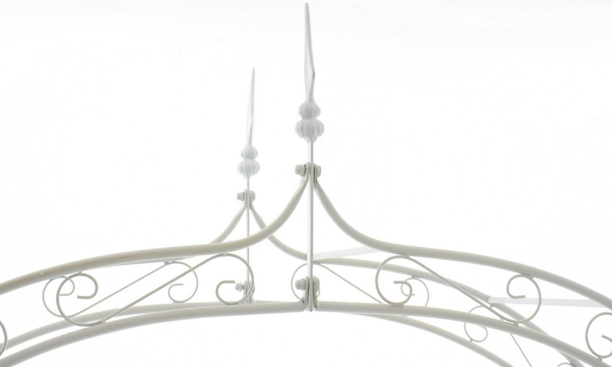 ROSENBOGEN Metall Weiß - Weiß, Metall (147/264/37cm) - CLP