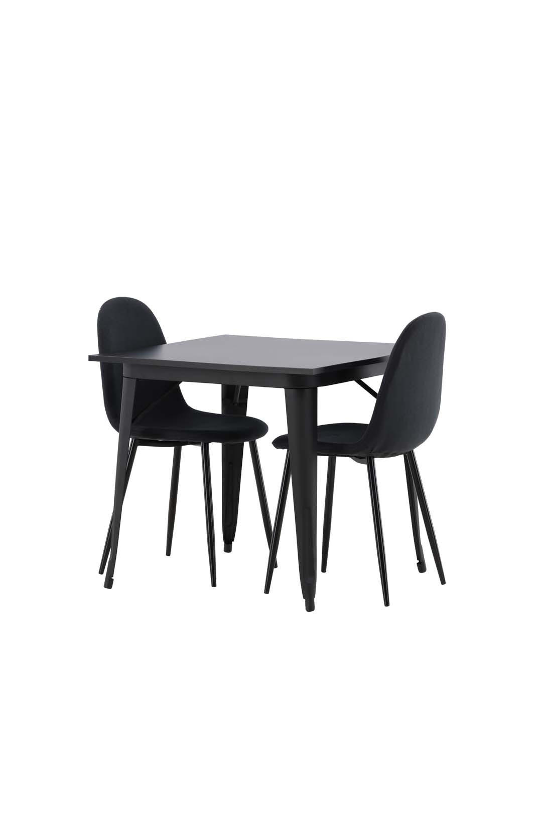TISCHGRUPPE Schwarz - Schwarz, Holzwerkstoff (80/75/80cm) - ebuy24