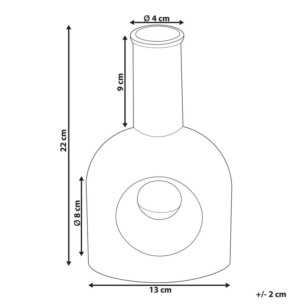 BLUMENVASE Porzellan weiß Thebes - Weiß, Keramik (22cm) - Beliani