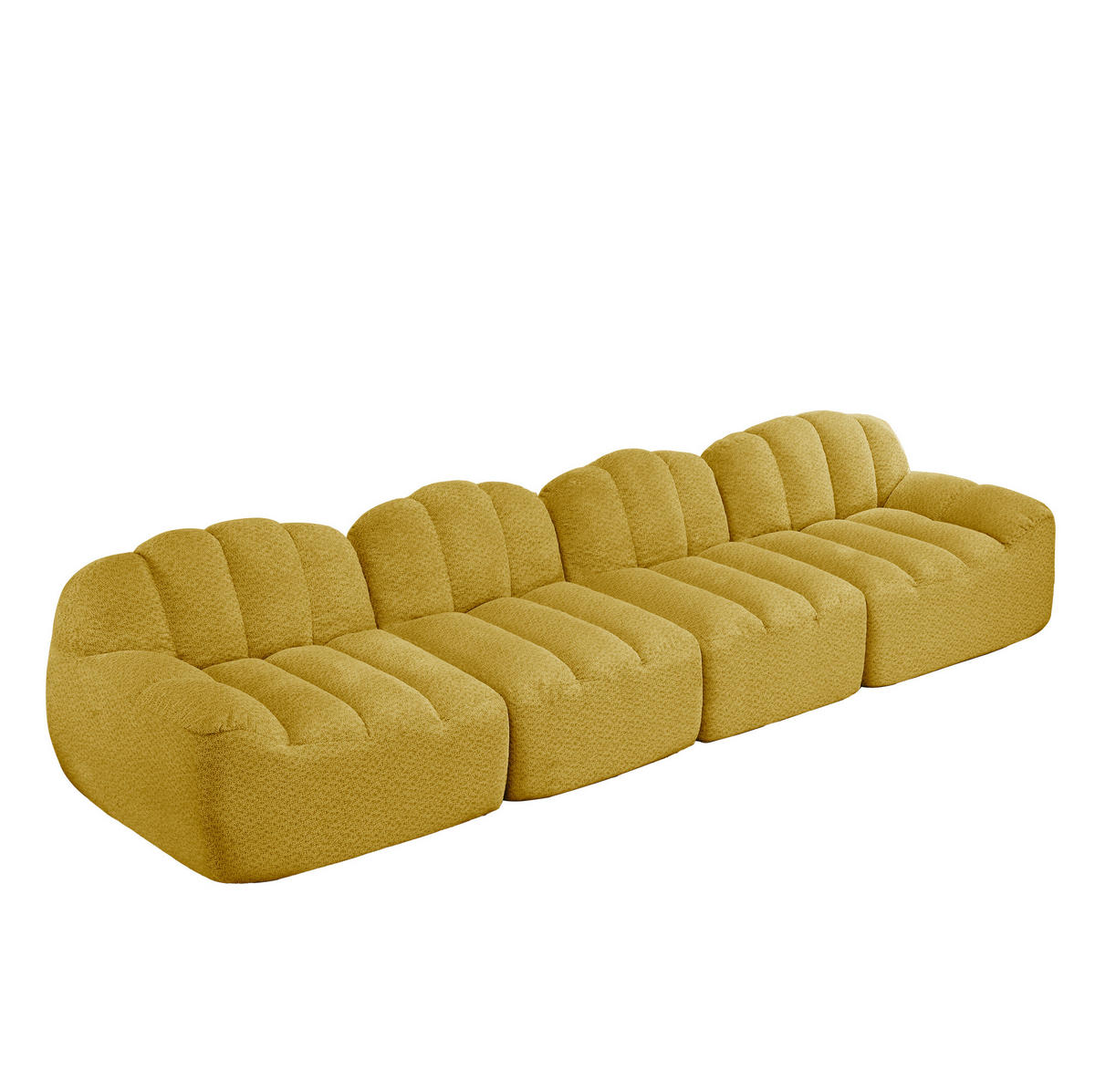 SOFA modular frameless Gelb - Gelb, Kunststoff (104/79/366cm) - Meubliv