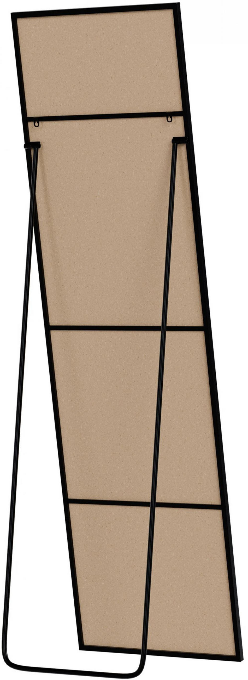 STANDSPIEGEL eckig 40/3/140 cm Glas Schwarz-Matt - Schwarz, Glas (40/140/3cm) - CLP