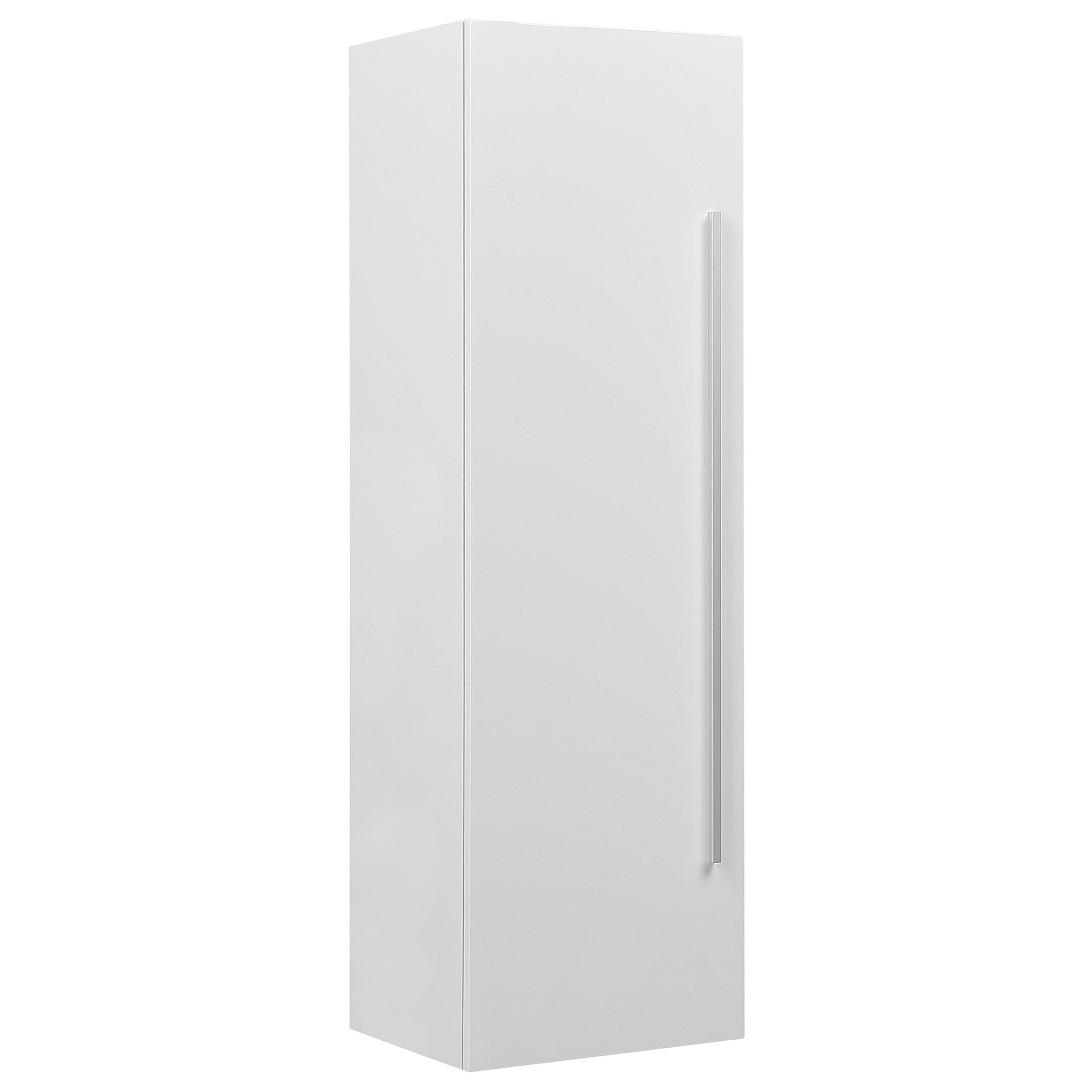 BAD HÄNGESCHRANK weiß Mataro - Silberfarben/Weiß, Holzwerkstoff (40/132/35cm) - Beliani