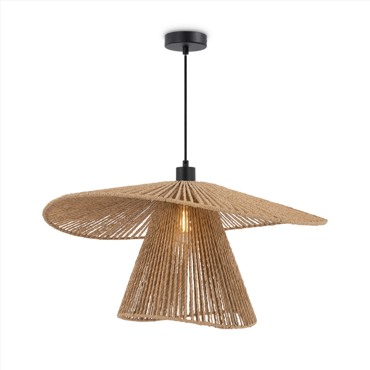 PENDELLEUCHTE Hugo - Schwarz, Metall (63/63/35cm) - Paco Home