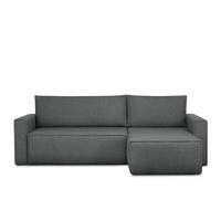 ECKSOFA-LINKS/RECHTS NAPI II mit Schlaffunktion, graphit - Graphitfarben, Textil (246/148cm) - KONSIMO®