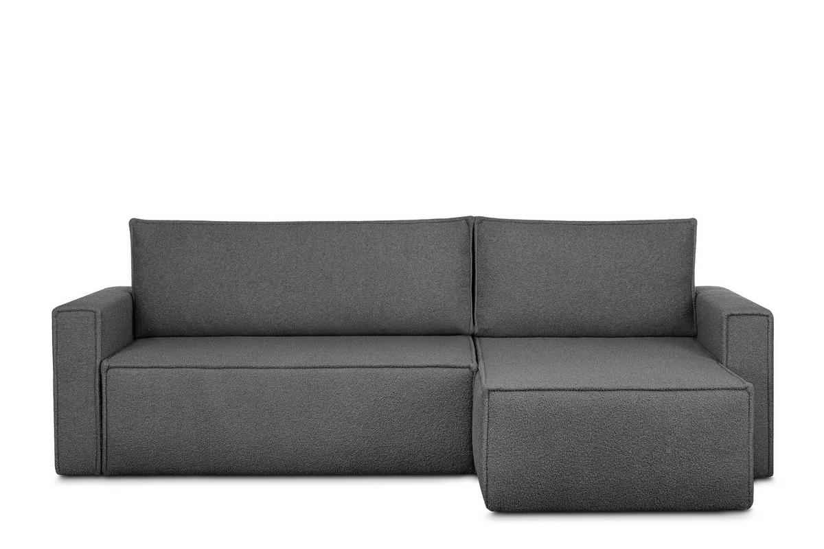 ECKSOFA-LINKS/RECHTS NAPI II mit Schlaffunktion, graphit - Graphitfarben, Textil (246/148cm) - KONSIMO®