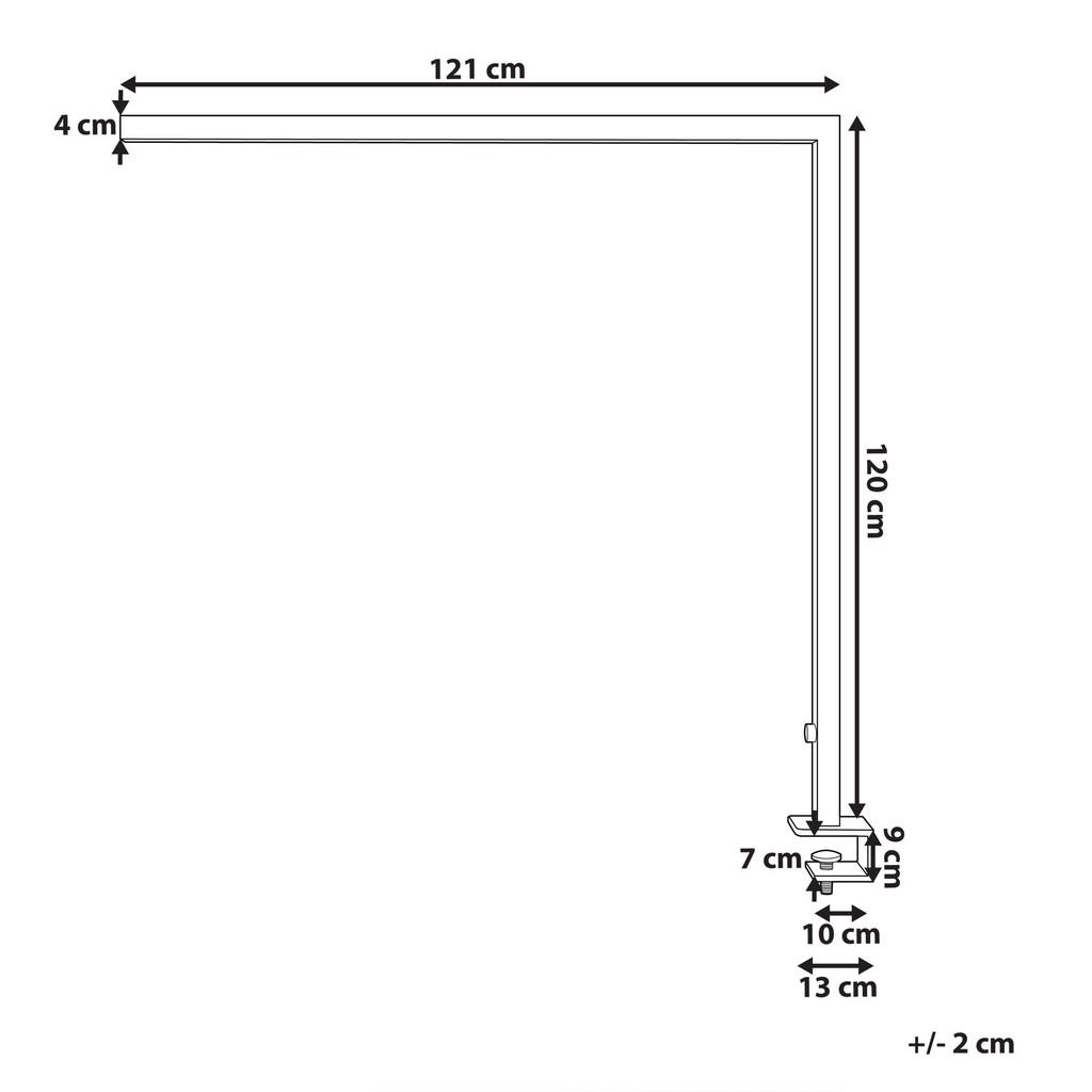 Thumbnail - Beliani Schreibtischlampe, Silber, Metall, 121x120x4 cm, Lampen & Leuchten, Innenbeleuchtung, Tischlampen, Schreibtischl...