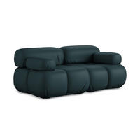 2-SITZER-SOFA Kunstleder Blau - Blau/Petrol, Leder/Kunststoff (190/70/96cm) - Makamii