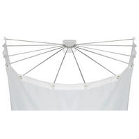 DUSCHSTANGE mit 12 Armen 96/72/10,5 cm - Weiß, Kunststoff (96cm) - Wenko