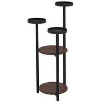 PFLANZENSTÄNDER, Tannenholz, Stahl, Braun - Braun, Metall (28/87/28cm) - Outsunny
