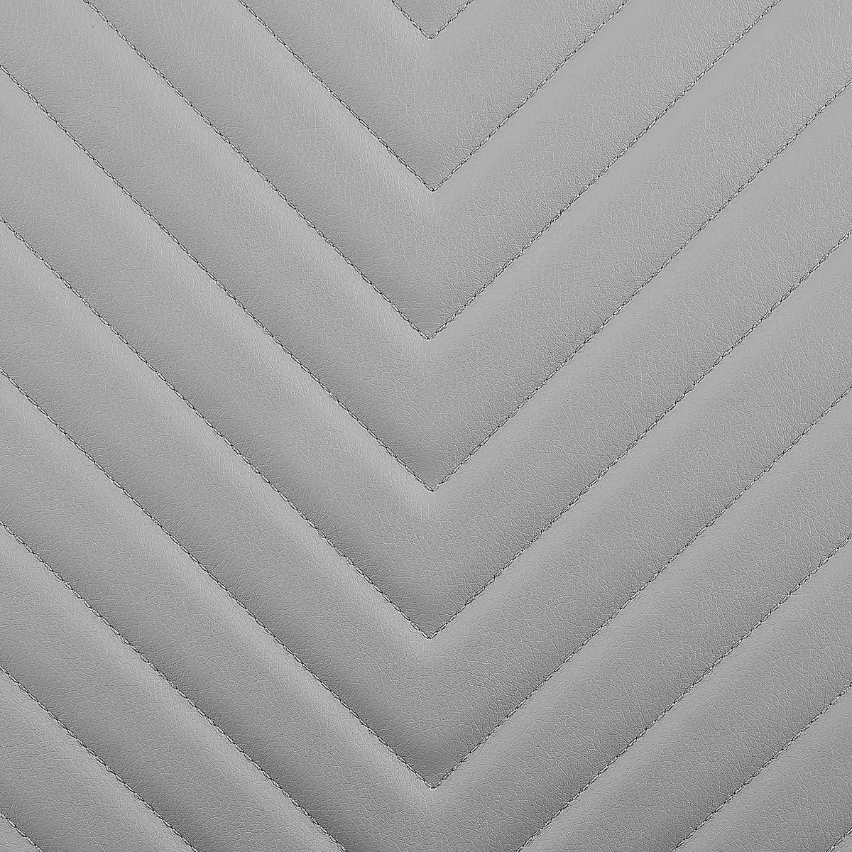 STUHL 2er-Set Kunstleder Grau Picknes - Grau, Textil/Metall (43/105/55cm) - Beliani