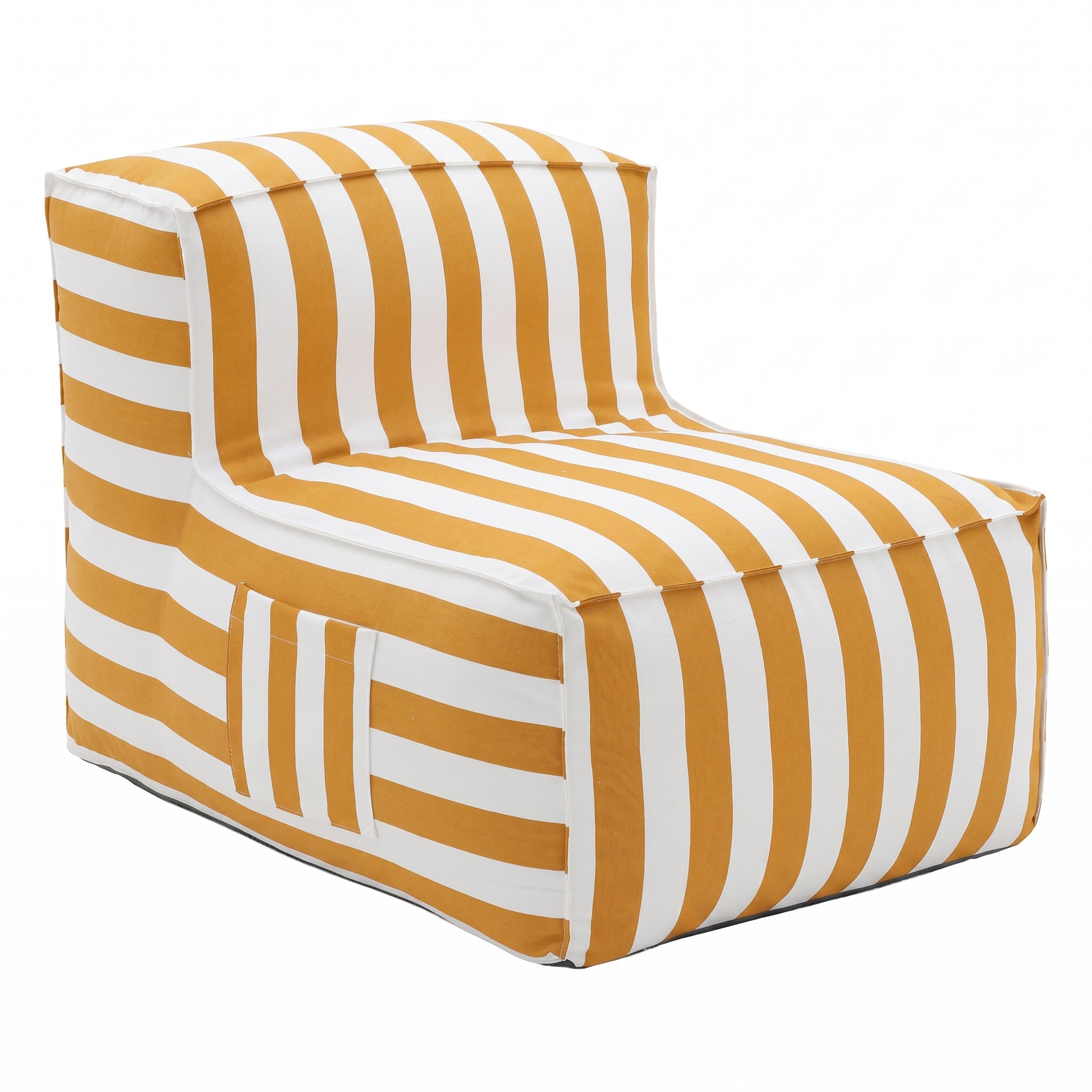 OUTDOOR Sitzsack SOFT mit Rückenlehne für Garten & Terrasse, Gelb - Gelb, Textil (70/75/100cm) - Muffo