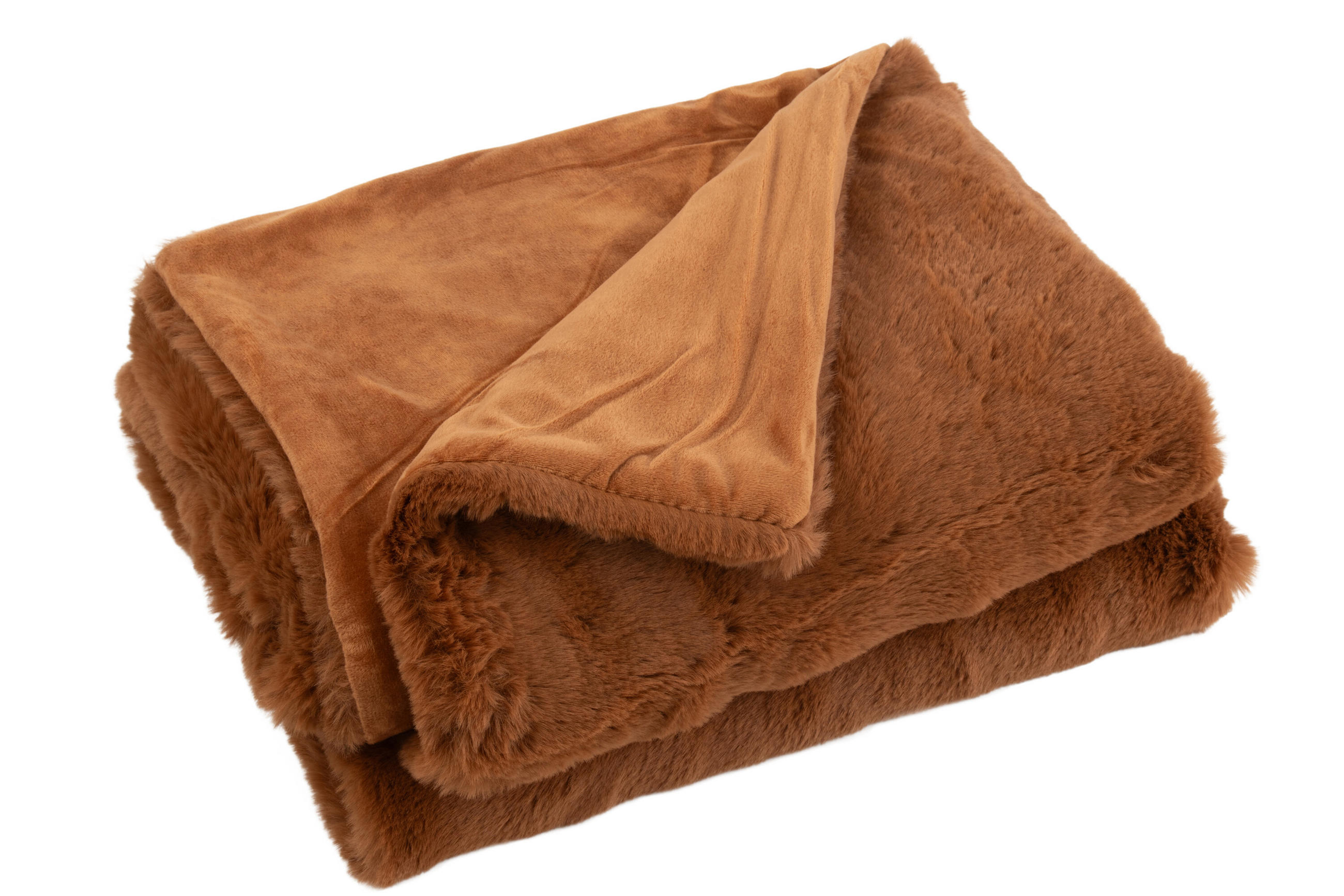 PLAID CUTIE - Textilwaren - Sienna Braun - 180/130/2 cm - Bernsteinfarben, Textil (130/180cm) - J-Line