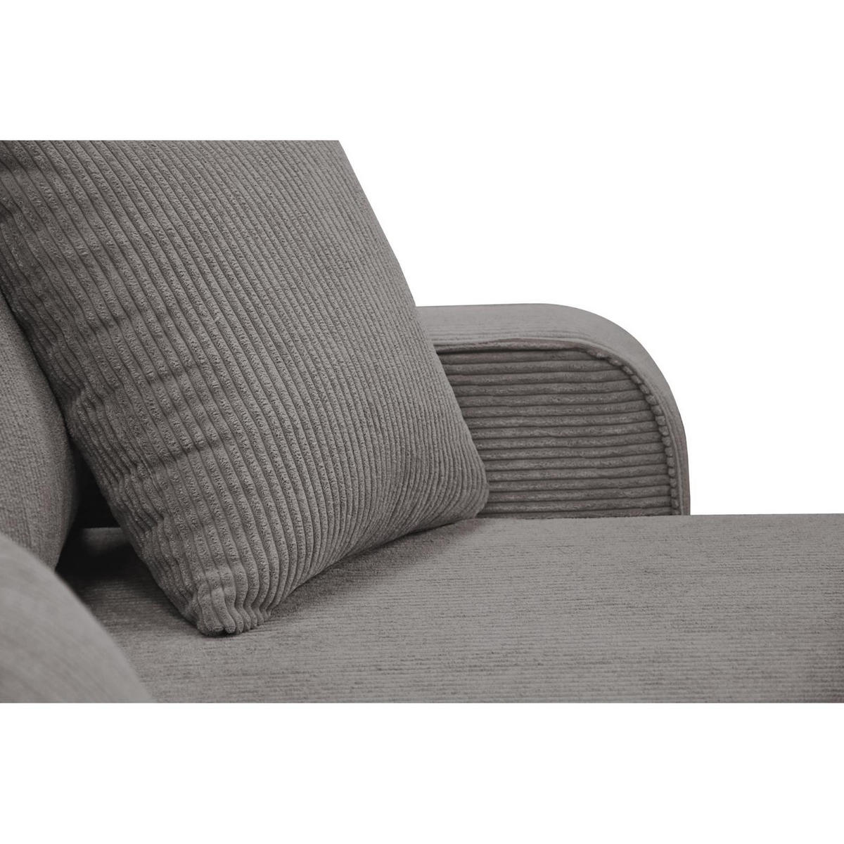 ECKSCHLAFSOFA Primo L cappuccino - Schwarz/Cappuccino, Textil (290/185cm) - Beautysofa