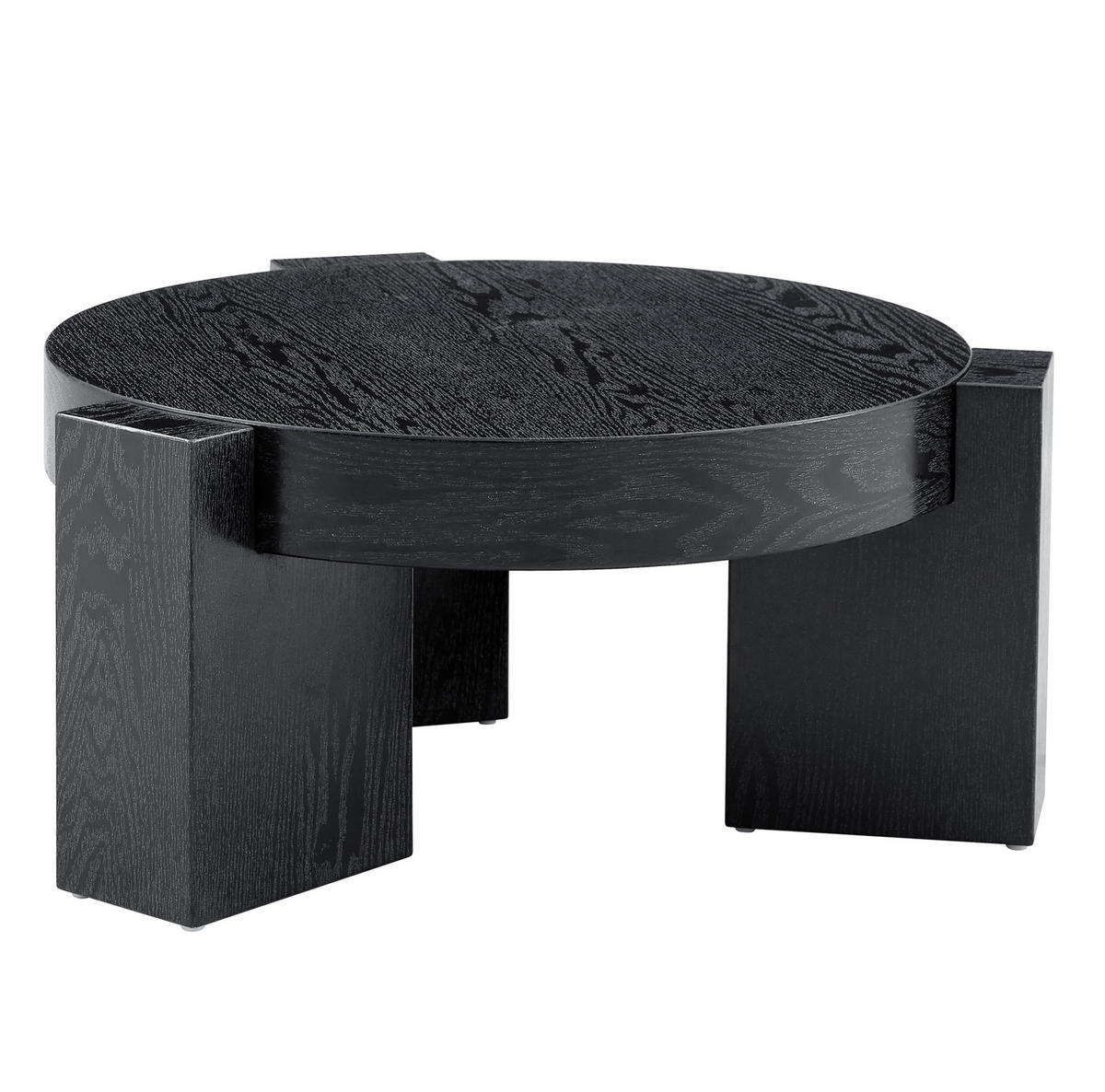 COUCHTISCH-SET 61/61/30 cm 2-teilig mit Sicherheitsglas, MDF-Ablage und zerlegbarem Design, Schwarz - Schwarz, Holzwerkstoff (61/61/30cm) - Redom