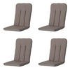 GARTENSTUHLKISSEN Rippe 110/48 cm 4er-Set - Braun, Textil (48/5.5/110cm) - Madison