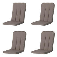 GARTENSTUHLKISSEN Rippe 110/48 cm 4er-Set - Braun, Textil (48/5.5/110cm) - Madison