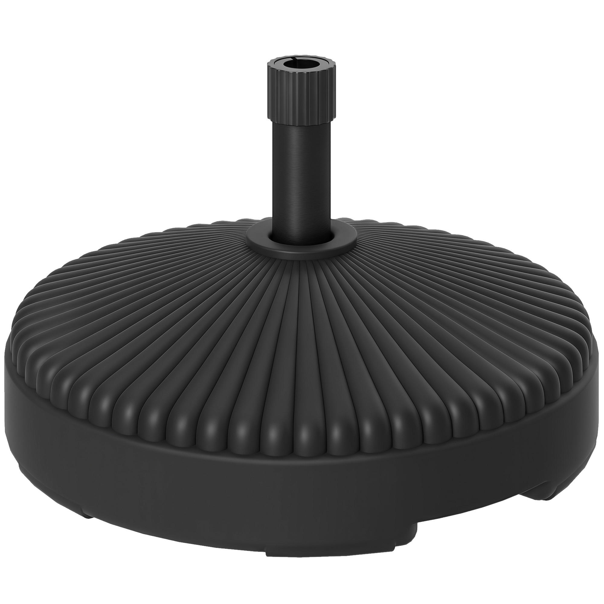 SONNENSCHIRMSTÄNDER Ø55/30 cm befüllbar DE-11494 Schwarz - Schwarz, Kunststoff (55/55cm) - ComfortXL