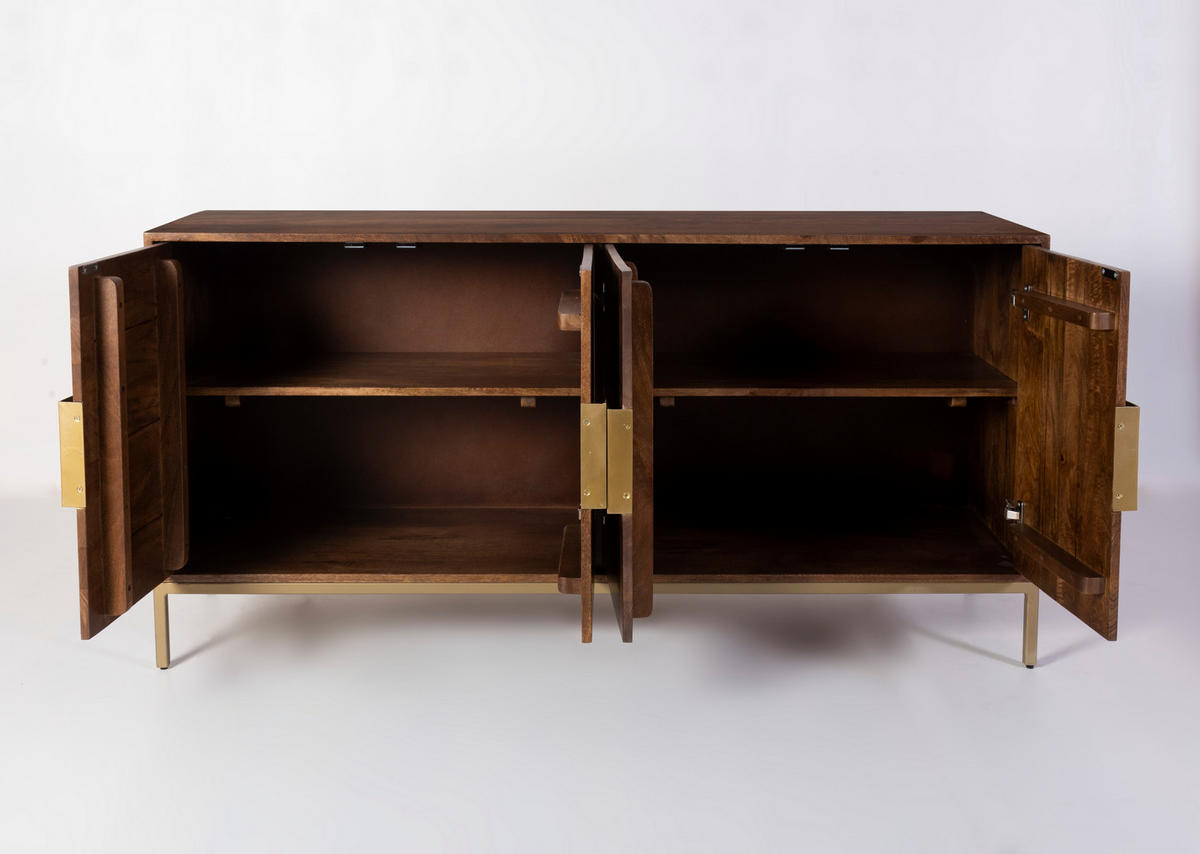 SIDEBOARD Ralf Mangoholz Braun 75x43x147cm - Braun, Holz (147/75/43cm) - DELUKE