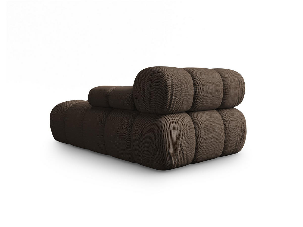 CHAISELONGUE rechts Bellis aus 3D-Stoff braun - Braun, Textil (94/70/155cm) - Micadoni