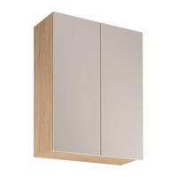 HÄNGESCHRANK G80 – Sorento Beige Sonoma Eiche – Beige / Sonoma Eiche - Beige/Sonoma Eiche, Holzwerkstoff (80/100/32cm) - ROYAL24_MARKT