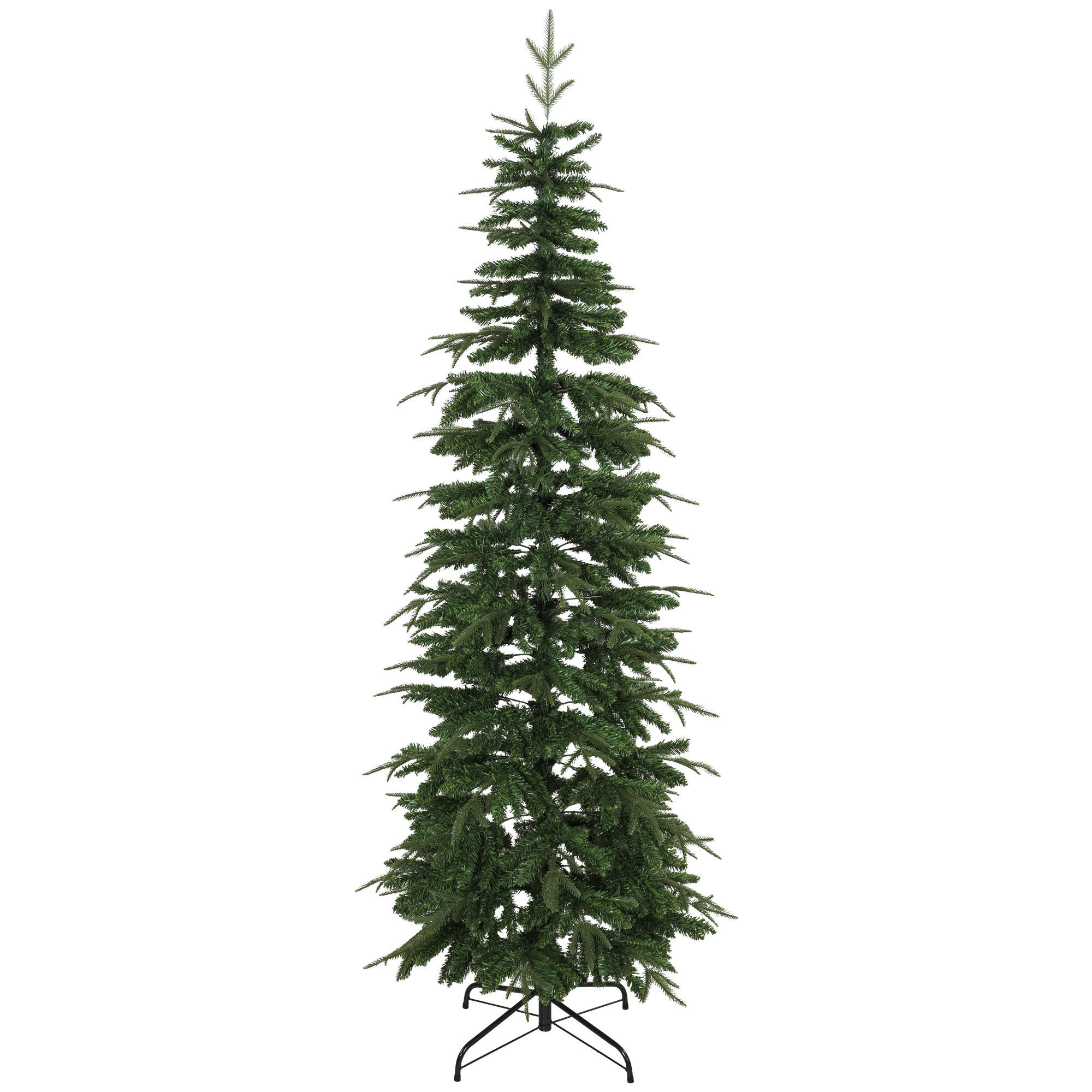 KÜNSTLICHER-WEIHNACHTSBAUM PE PVC Grün - Grün, Kunststoff (210cm) - HOMCOM