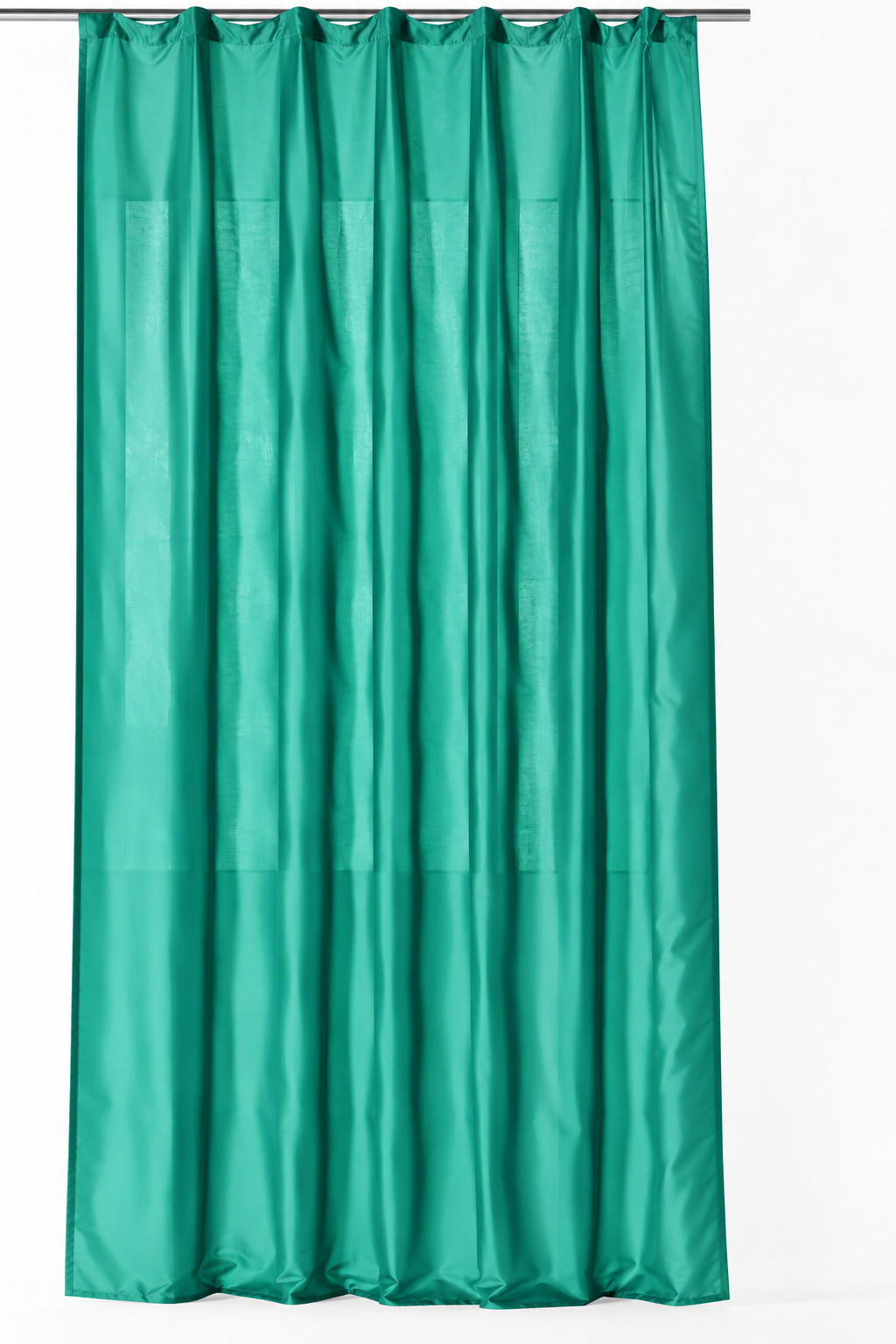 VORHANG Kräuselband 140/245 cm Jadegrün Wildseiden Optik - Jadegrün, Textil (140/245cm) - TiborTex