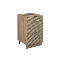 KÜCHENUNTERSCHRANK Fame-Line Eiche Paneel 50 cm ohne Arbeitsplatte - Honigeiche/Eichefarben, Holzwerkstoff (50/82/51.6cm) - Vicco