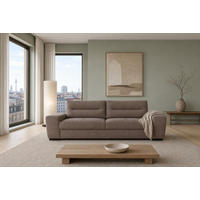 3-SITZER Carlisle Chenille Braun 274/97/93 cm - Braun, Kunststoff/Textil (274/93/97cm) - foamnova