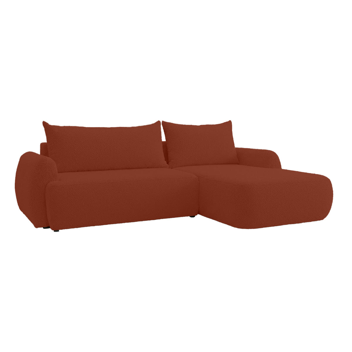 ECKSOFA MUNDUK II mit Schlaffunktion, Dunkelorange - Dunkelorange, Textil (260/184cm) - Fedve