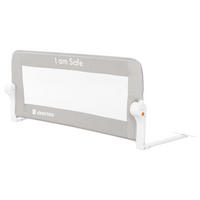 BETTSCHUTZGITTER I am safe 102 cm grau ab 18 Monaten, für Matratzen 12–20 cm, ohne Werkzeug montierbar - Grau, Metall (35/102cm) - Kikka boo