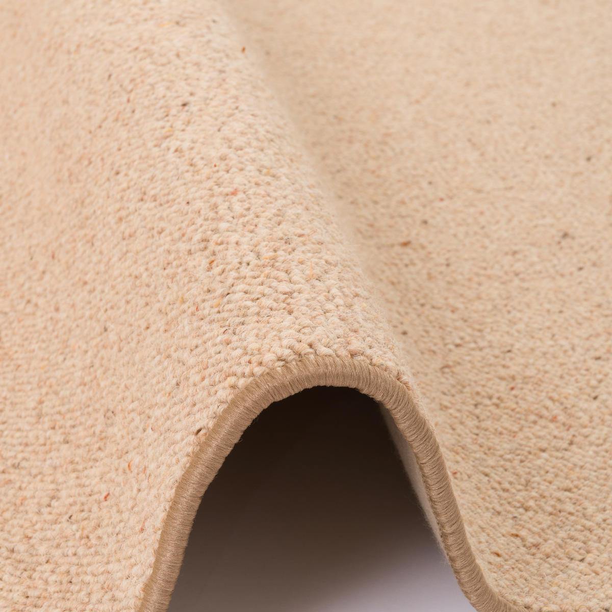 NATUR TEPPICH WOLLE BERBER RUND - Kastanienfarben, Textil (133/133cm) - Snapstyle