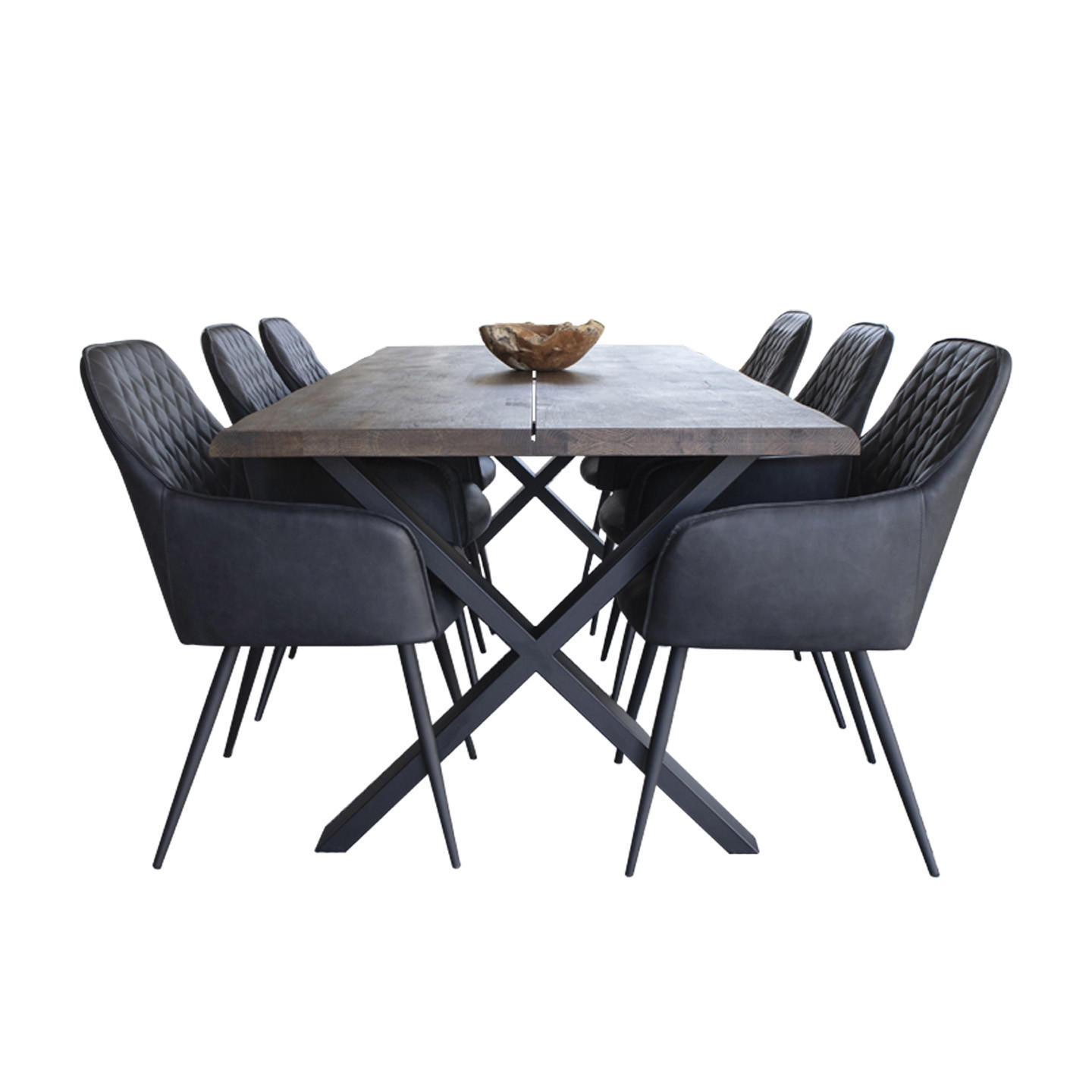 TISCHGRUPPE Eiche dunkel - Eiche Wotan, Holz (95/76/200cm) - ebuy24