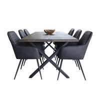 TISCHGRUPPE Eiche dunkel - Eiche Wotan, Holz (95/76/200cm) - ebuy24