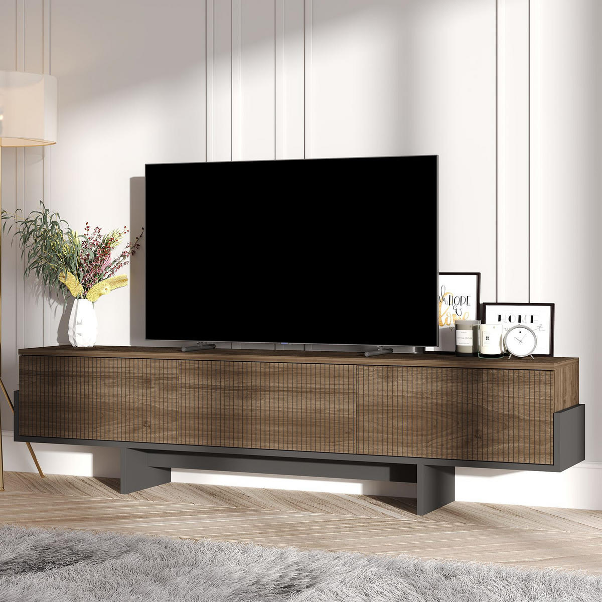 TV-MÖBEL hege Schwarz - Schwarz, Holz (30/44/180cm) - Habitat Garten