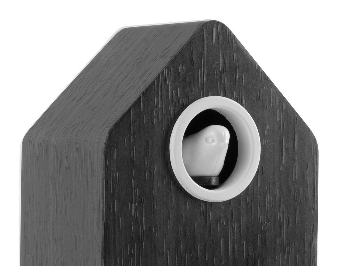 WECKER Cuckoo LED hout 9/6/15 cm - Schwarz, Holz (6/15/9cm) - Karlsson