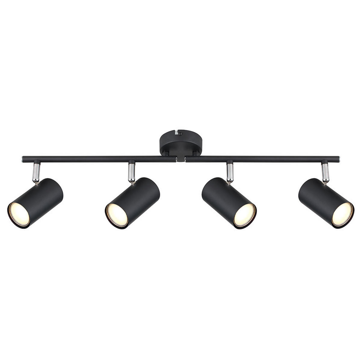 DECKENLEUCHTE Metall Schwarz Matt - Schwarz, Metall (60/8/14.5cm) - Globo Lighting